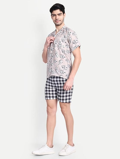 Men’s Co-Ord Set – Trendy T-Shirt & Bottom Wear Combo purple