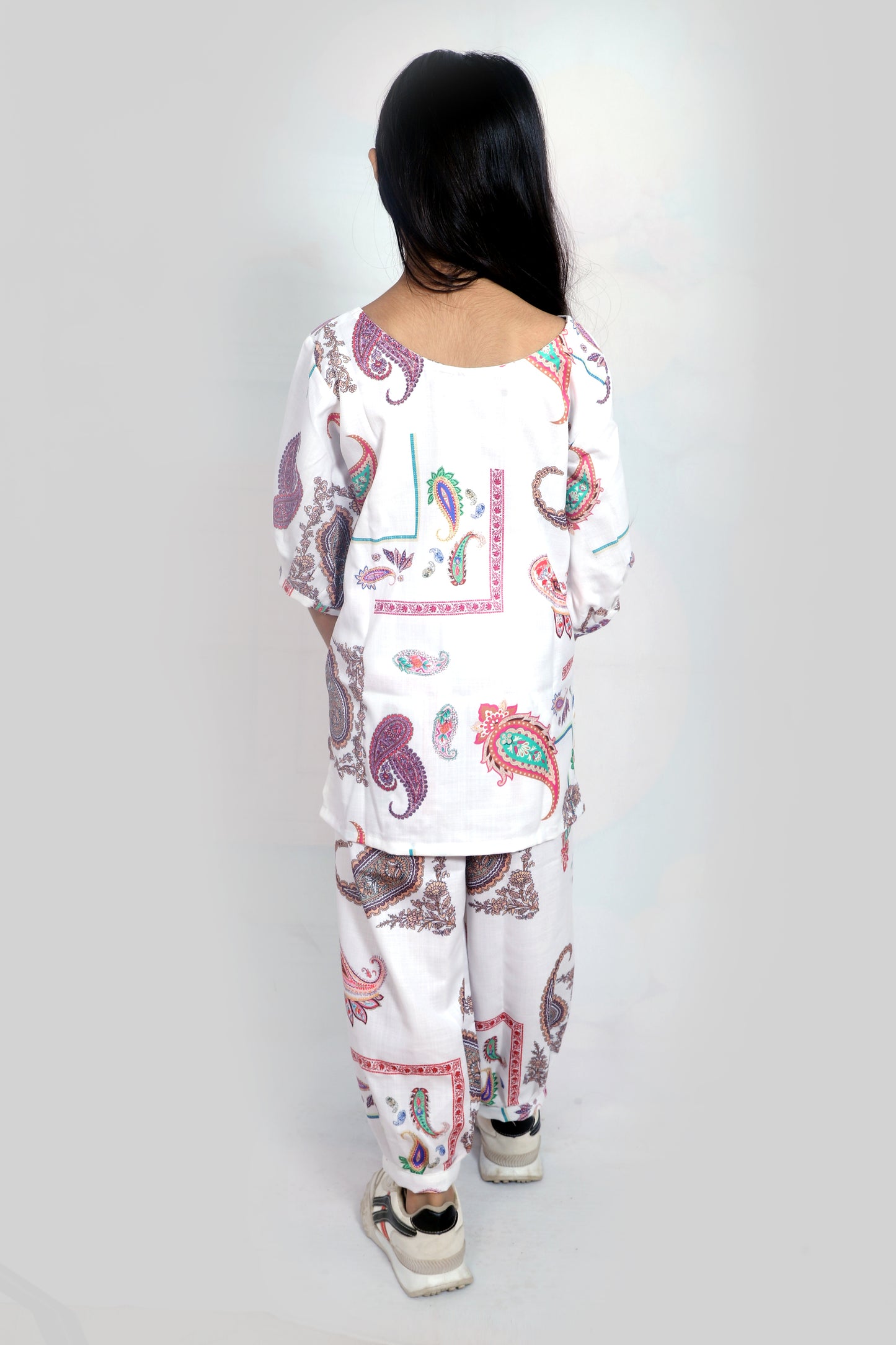 Kids Girls Cord Set – Comfortable & Stylish Matching Outfit white