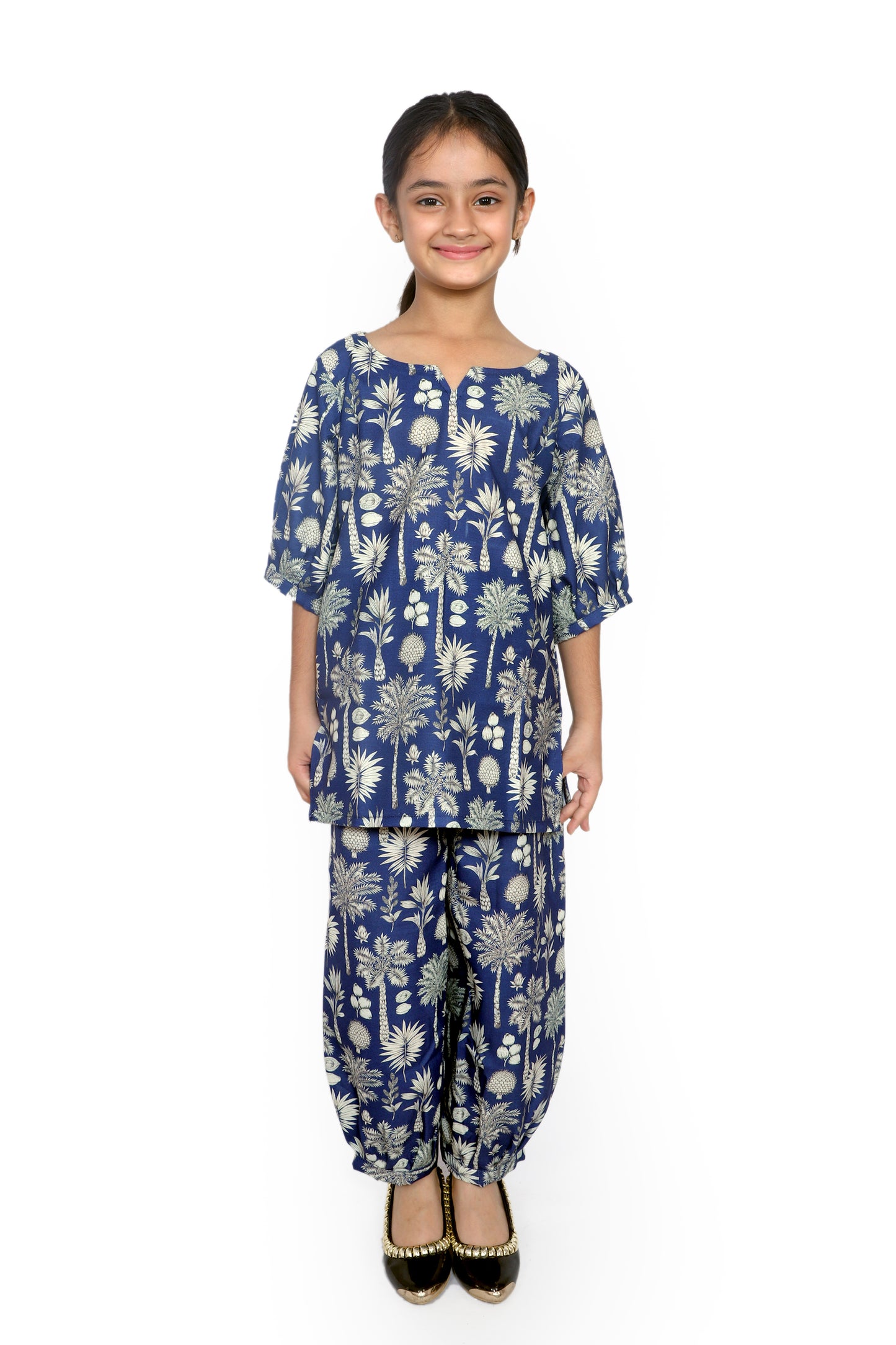 Kids Girls Cord Set – Comfortable & Stylish Matching Outfit blue
