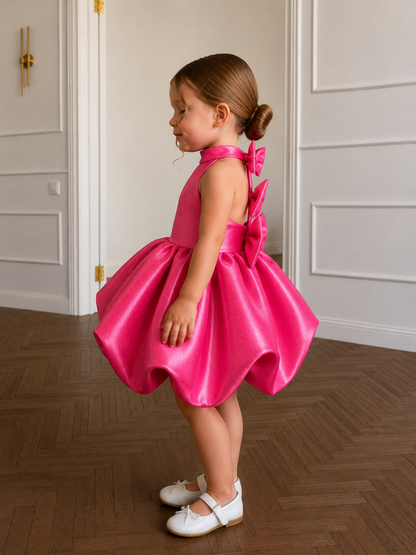 Fuchsia Bloom Bubble Party Dress