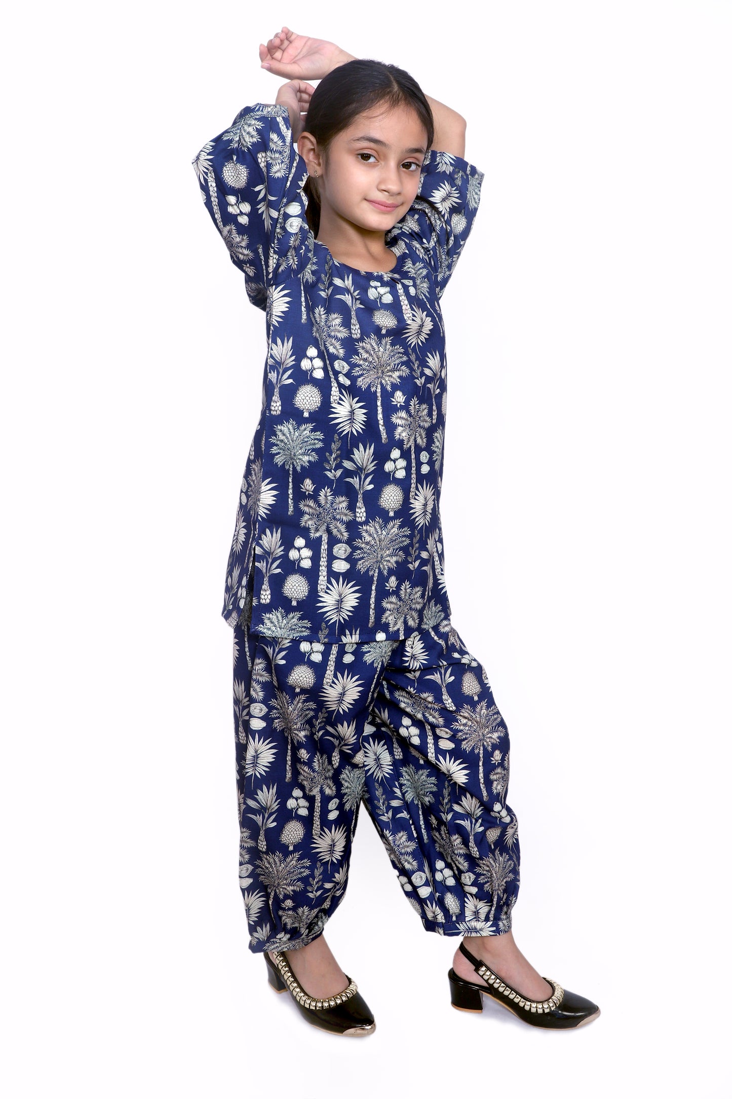 Kids Girls Cord Set – Comfortable & Stylish Matching Outfit blue