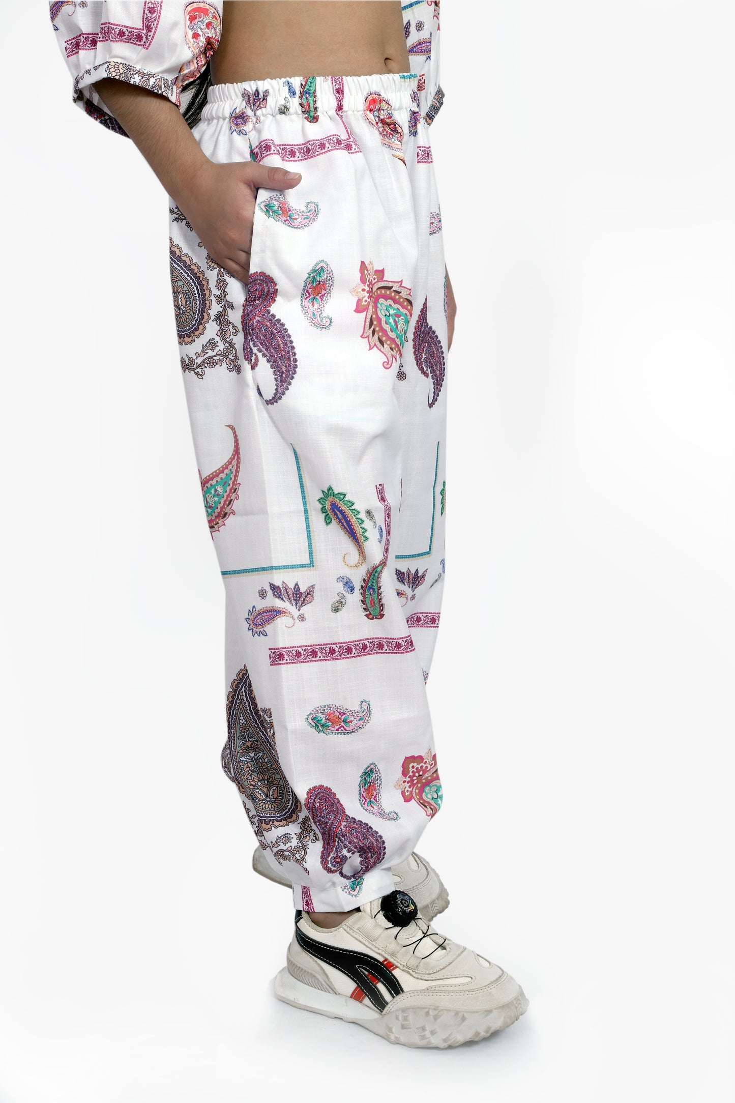 Kids Girls Cord Set – Comfortable & Stylish Matching Outfit white