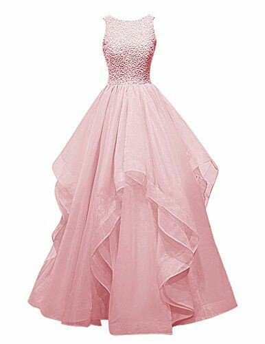 Elegant Women Embellished Sequined Boat Neck Net Fit & Flare Maxi Dress – Party & Evening Gown pink