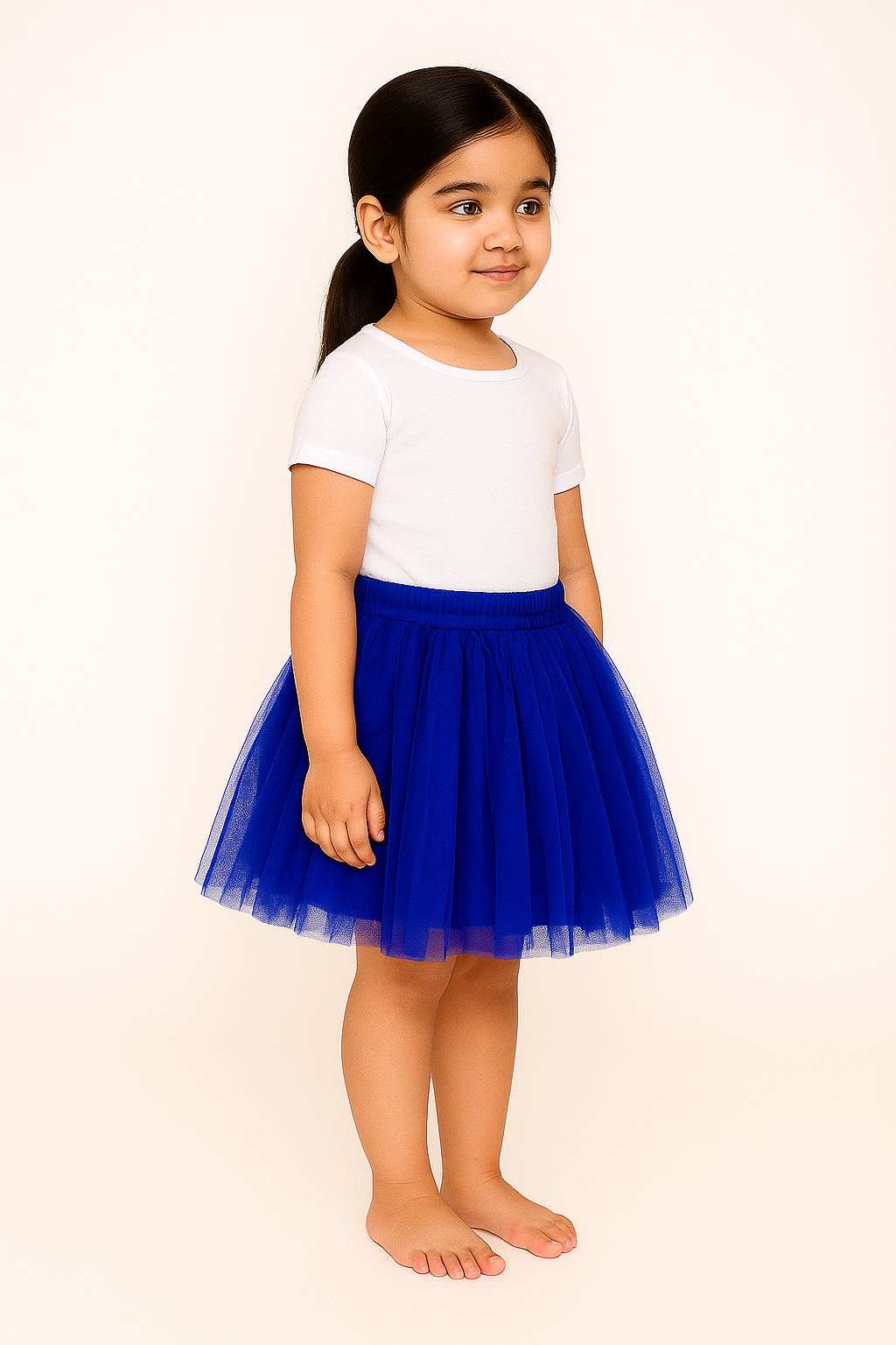 Baby Girl Dress Set – Trendy Top & Skirt for Little Girls white and blue