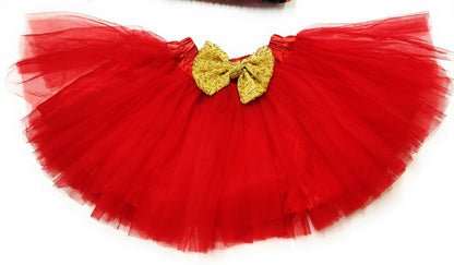 Baby Girl Dress Set – Trendy Top & Skirt for Little Girls red