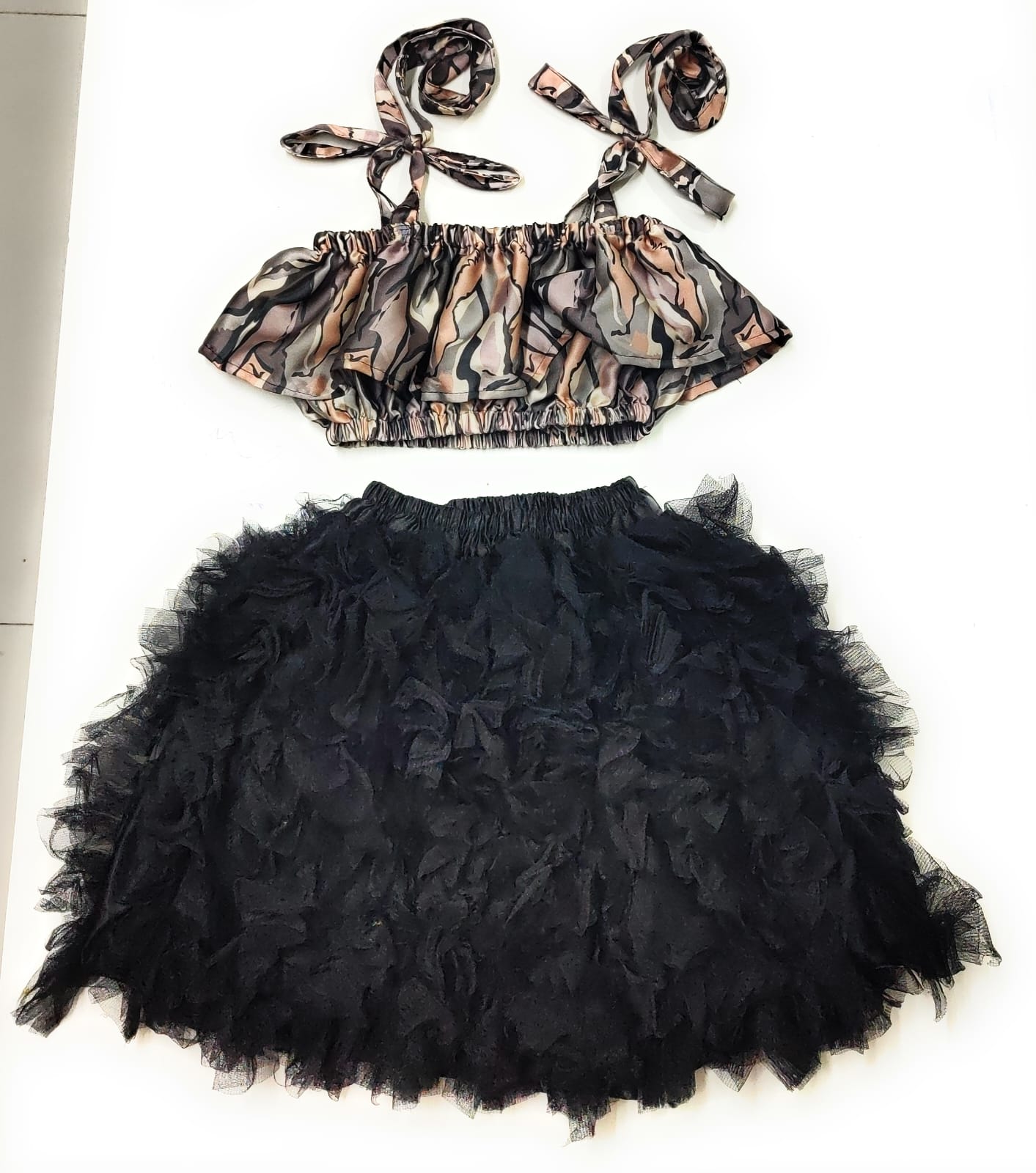Baby Girl Dress Set – Trendy Top & Skirt for Little Girls black
