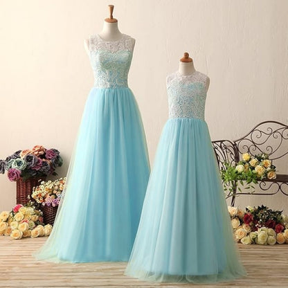 Elegant Women Net Fit & Flare Maxi Dress – Layered Tulle Party & Evening Gown light blue