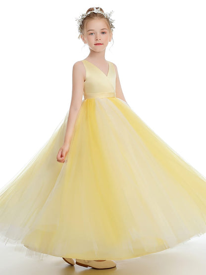 Buttercream Yellow Tulle Princess Gown for Girls