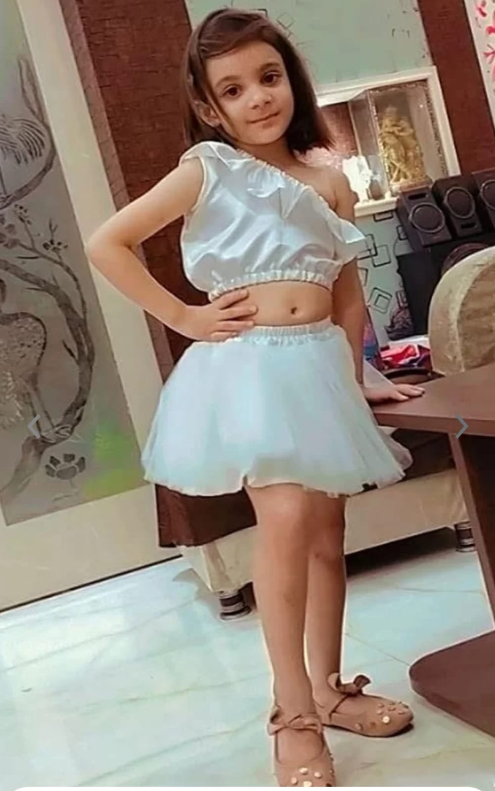 Baby Girl Dress Set – Trendy Top & Skirt for Little Girls white