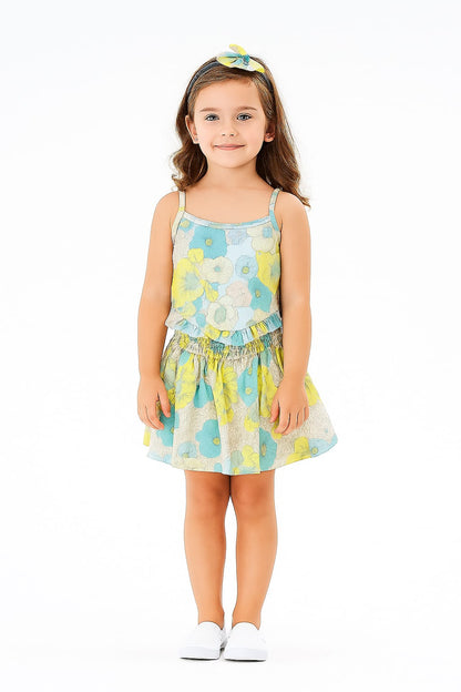 Baby Girl Dress Set – Trendy Top & Skirt for Little Girls multicolor