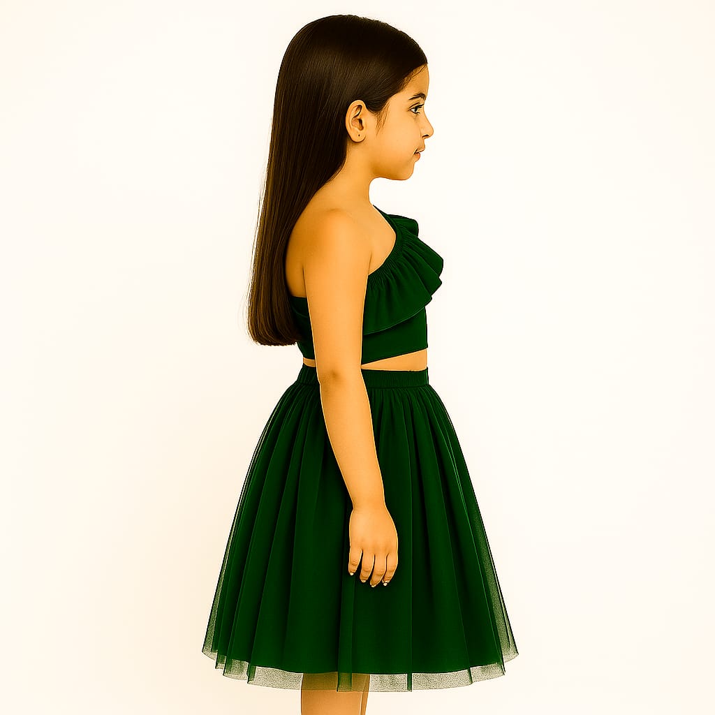Baby Girl Dress Set – Trendy Top & Skirt for Little Girls black