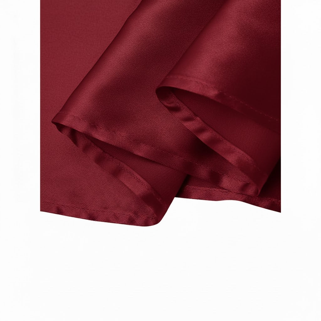 Women Satin A-Line Skirt – Trendy High Waist Party & Casual Wear maroon