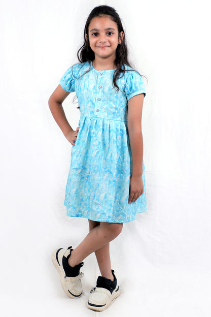 Kids Girls Cotton Dress – Comfortable & Stylish Daily Wear Frock