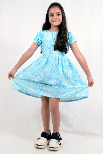 Kids Girls Cotton Dress – Comfortable & Stylish Daily Wear Frock