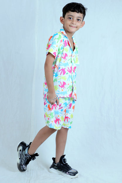 Kids Boys Printed Cord Set – Lightweight & Stylish Co-Ord Outfit