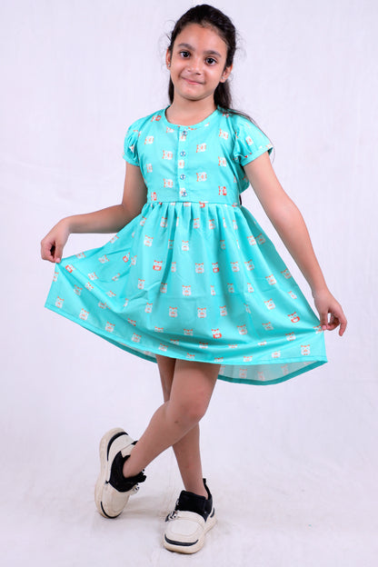 Girls Cotton Frock – Soft & Breathable Summer Dress for Kids