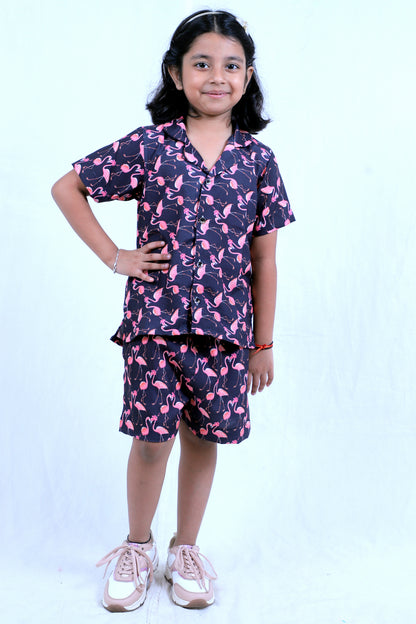 Kids Girls Cord Set – Comfortable & Stylish Matching Outfit dark blue