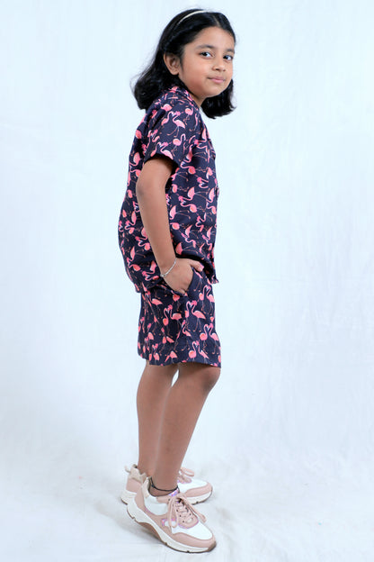 Kids Girls Cord Set – Comfortable & Stylish Matching Outfit dark blue