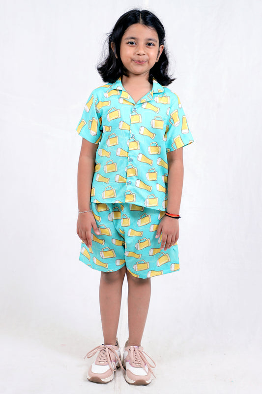 Kids Girls Cord Set – Comfortable & Stylish Matching Outfit light blue