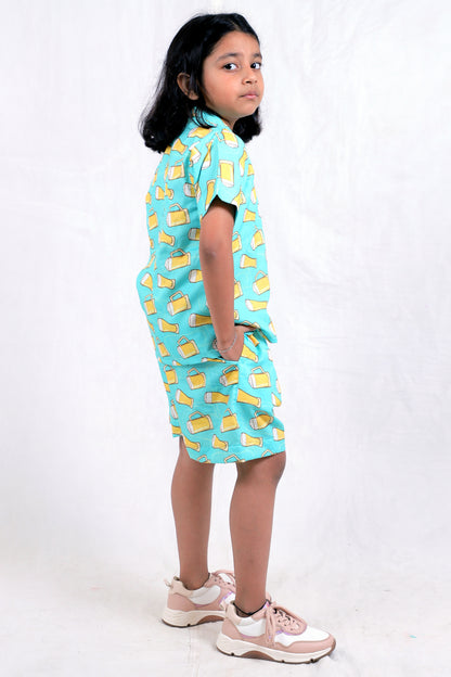 Kids Girls Cord Set – Comfortable & Stylish Matching Outfit light blue