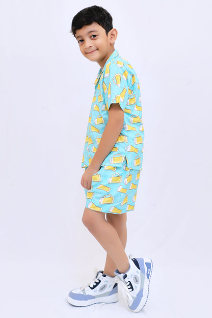 Kids Boys Printed Cord Set – Lightweight & Stylish Co-Ord Outfit