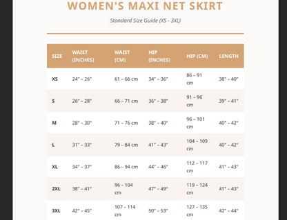 Elegant Women Flared Maxi Net Skirt black