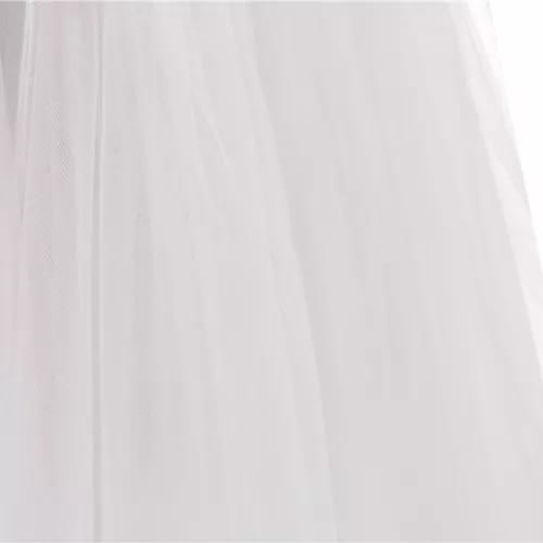 Elegant Women Flared Knee-Length Net Skirt – Layered Tulle Party & Casual Wear white