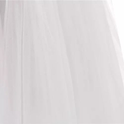 Elegant Women Flared Knee-Length Net Skirt – Layered Tulle Party & Casual Wear white