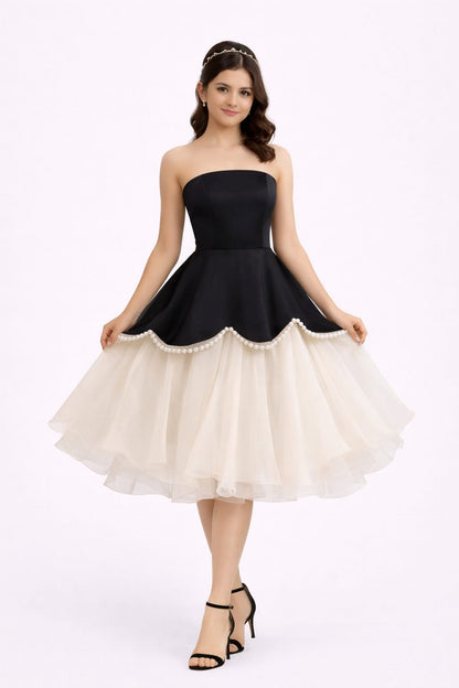 Elegant Women Velvet Fit & Flare Dress – Luxe Party & Evening Wear