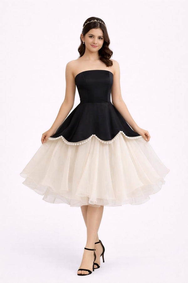 Elegant Women Velvet Fit & Flare Dress – Luxe Party & Evening Wear