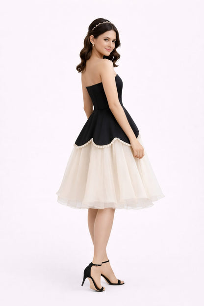 Elegant Women Velvet Fit & Flare Dress – Luxe Party & Evening Wear