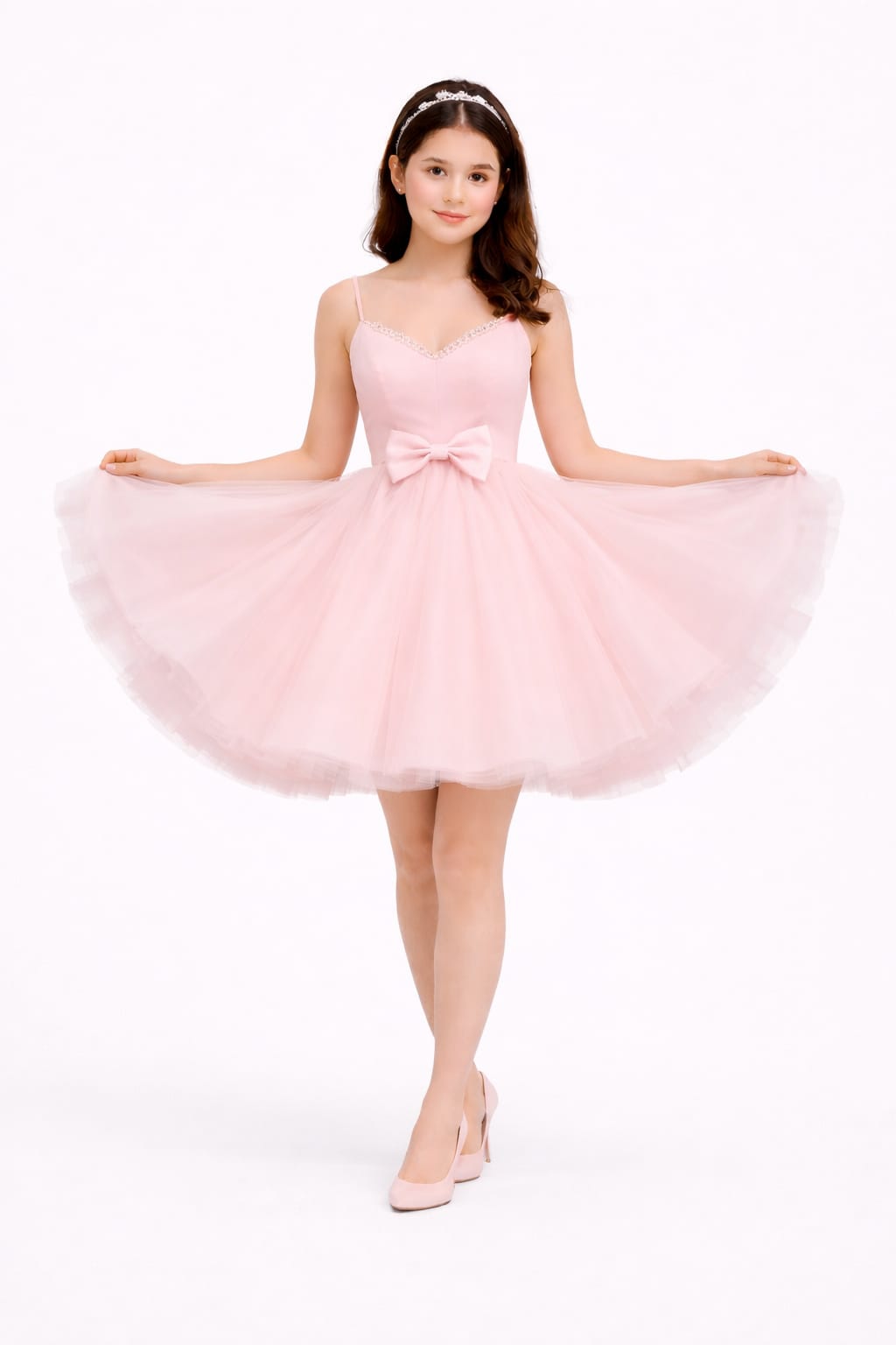 Elegant Women Net Fit & Flare Dress – Stylish Tulle Party & Occasion Wear