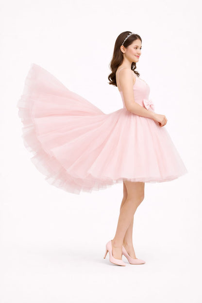 Elegant Women Net Fit & Flare Dress – Stylish Tulle Party & Occasion Wear