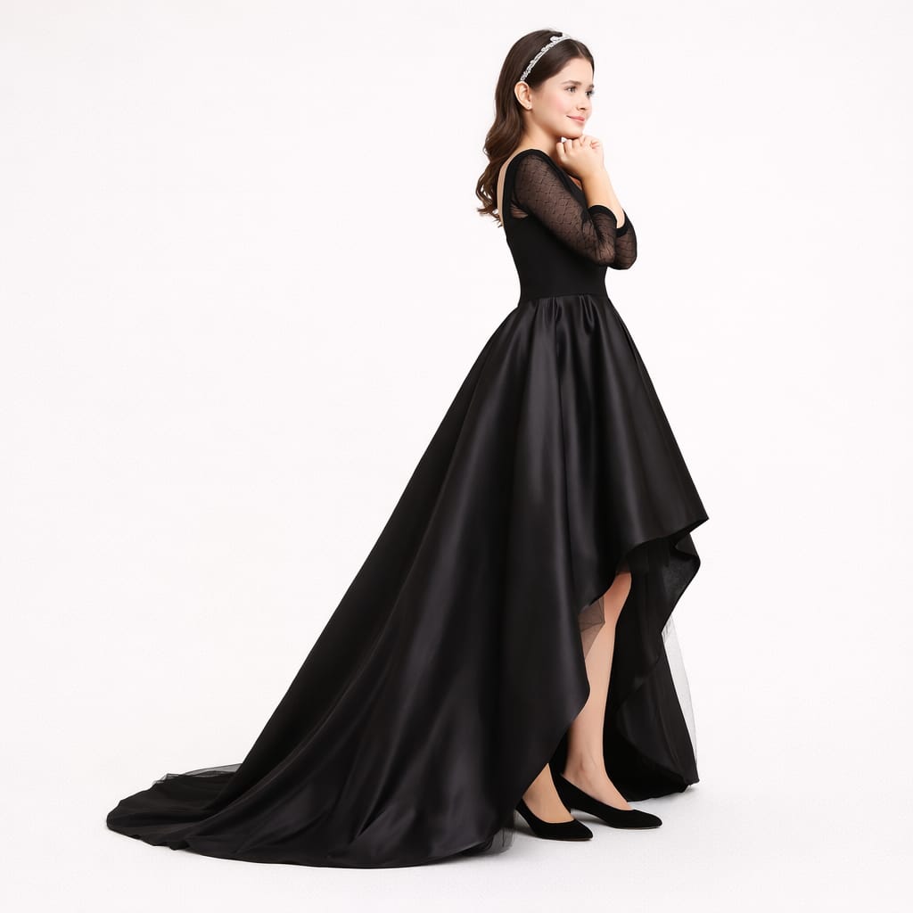 Elegant Women Net Maxi Dress – Flowing Tulle Party & Evening Gown
