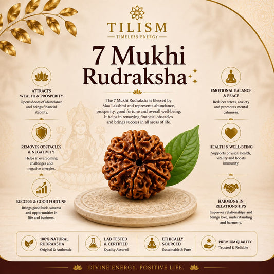 Tilism 7 Mukhi Rudraksha | Traditional Spiritual Bead
