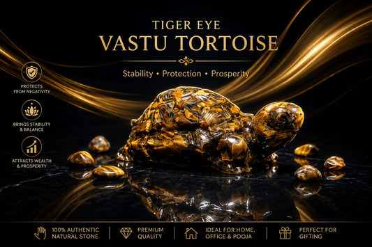 Tilism Tiger Eye Vastu Tortoise | Spiritual Home Décor