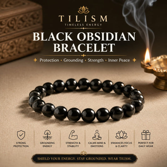 Black Obsidian Bracelet for Spiritual Practices | Tilism