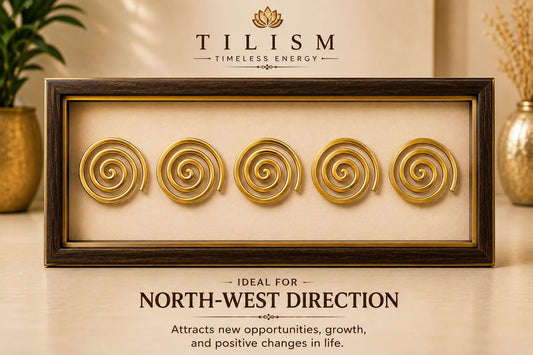 Framed Brass Helix for Vastu Décor | Home & Office | Tilism