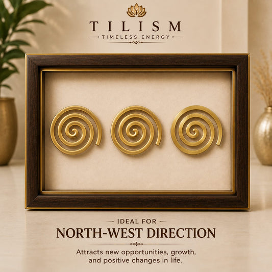 Tilism Framed Vastu Brass 3 Helix | Spiritual Wellness Décor