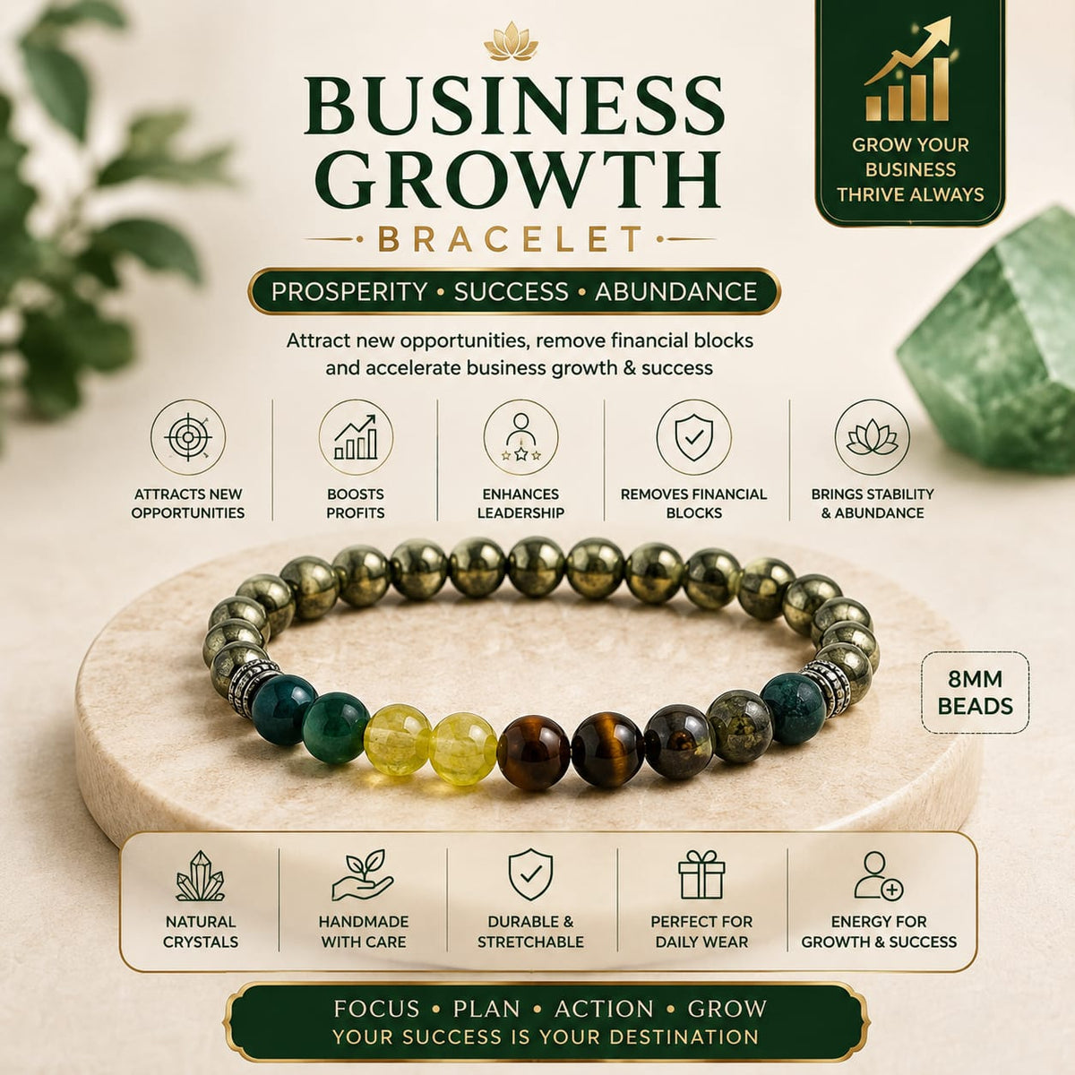 Tilism Business Growth Bracelet | Spiritual Wellness Accessory