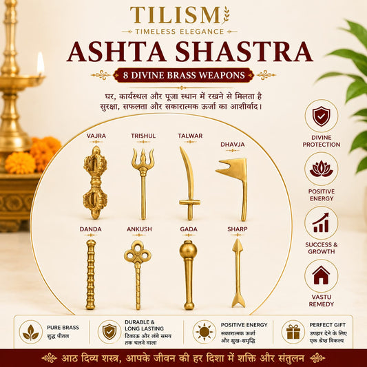 Tilism Ashta Shastra – Set of 8 Divine Brass Weapons