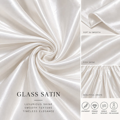 Women’s White Glass Satin Skirt Set | Elegant Occasion Wear