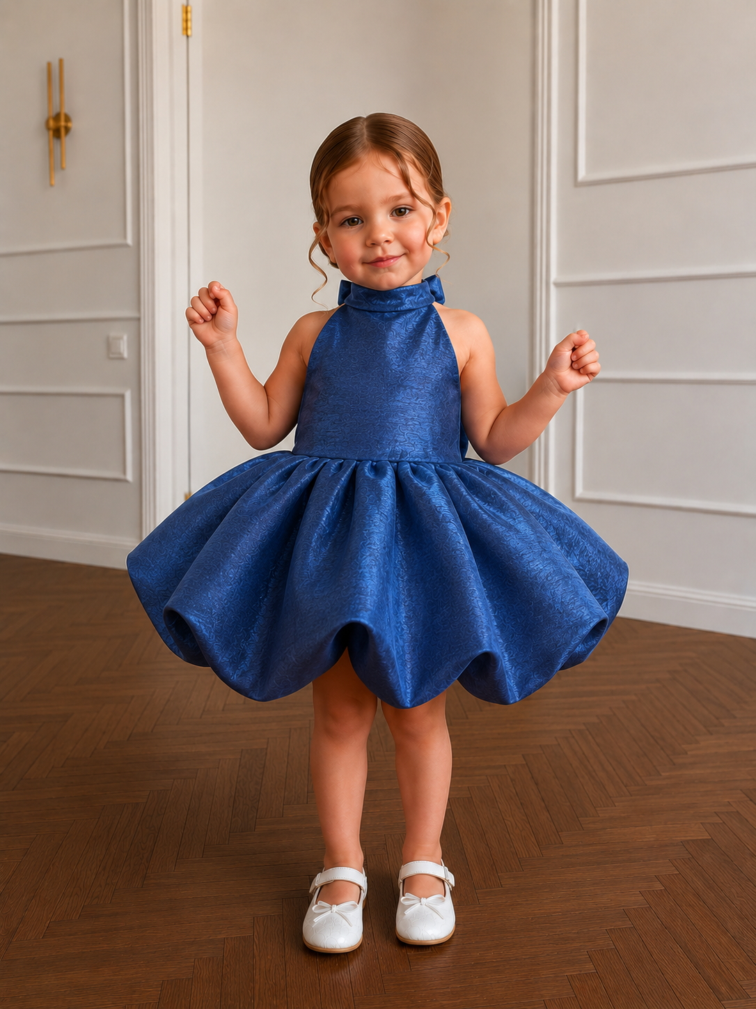 Midnight Sapphire Bubble Party Dress