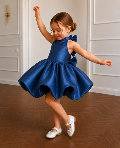 Midnight Sapphire Bubble Party Dress