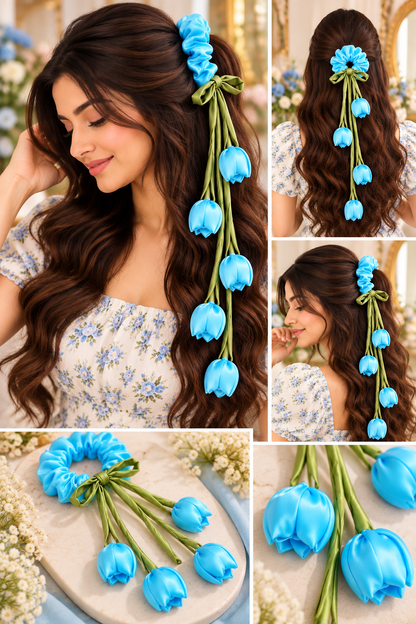 Women’s Pink & Blue Hair Scrunchies Set of 2 | Everyday Accessories