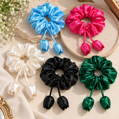 Multicolor Hair Scrunchies Pack of 5 for Women | Hair Accessories