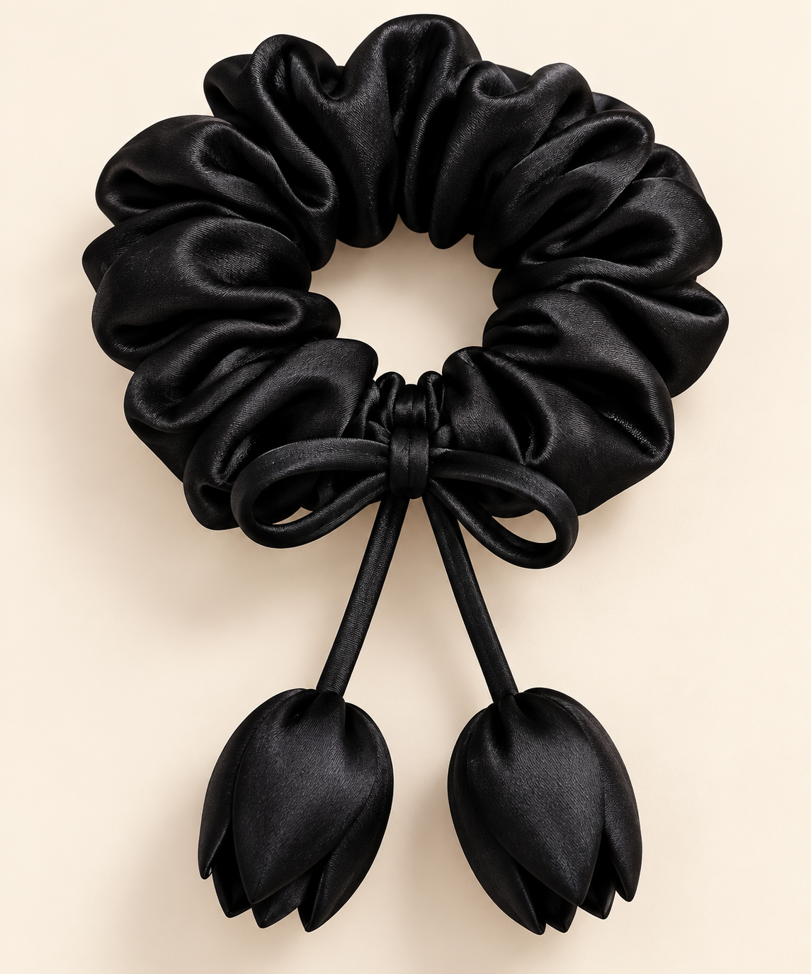 Black Hair Scrunchies Pack of 5 for Women | Everyday Accessories